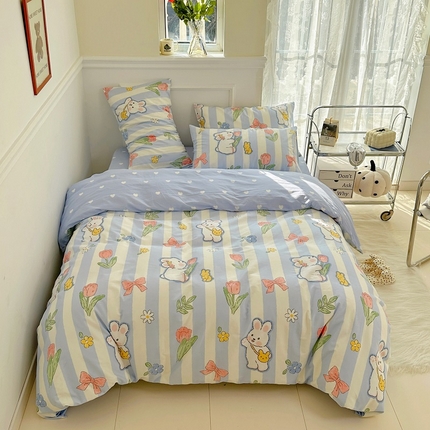 91家纺网 家纺一手货源 找家纺 （总）梵克保罗 2024新款13372全棉小清新四件套