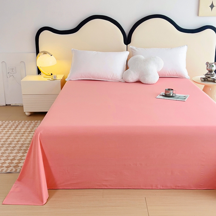 91家纺网 家纺一手货源 找家纺 （总）情煊家纺 2024新款全棉斜纹直角床单系列-纯色款