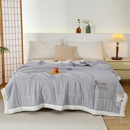 爱宝被业 2025新款泡泡纱夏被 灰色