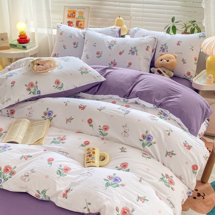 91家纺网 家纺一手货源 找家纺 （总）漫仙阁 2024新款印花普通款四件套