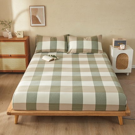 91家纺网 家纺一手货源 找家纺 （总）暖阳 2025新款A类无印风防水床笠 单床笠