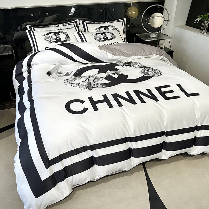 91家纺网 家纺一手货源 找家纺 摩卡家纺 2024新品水洗真丝轻奢系列黑白香