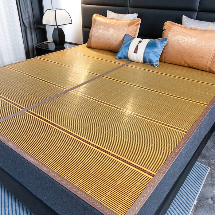 91家纺网 家纺一手货源 找家纺 丹兰 2025新品竹席冰藤凉席折叠双面藤席子夏季草席单人冰丝席 芊芊诗意