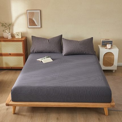 91家纺网 家纺一手货源 找家纺 （总）暖阳 2025新款A类无印风防水床笠 单床笠