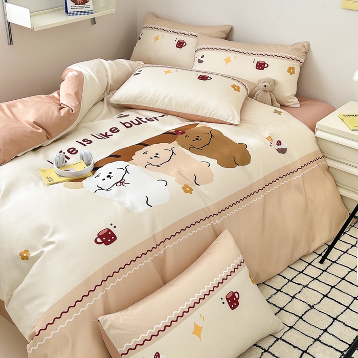 91家纺网 家纺一手货源 找家纺 摩卡家纺 2024新品春夏新品冰丝套件法棍