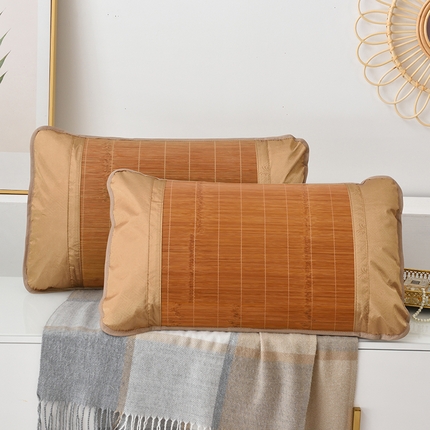 91家纺网 家纺一手货源 找家纺 丹兰 2025新款夏季凉席枕套成人藤枕芯套单人冰丝枕头套夏天凉爽竹席枕套 镜面竹枕套