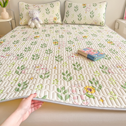 沐慕 2024新款小清新印花乳胶凉席 仲夏