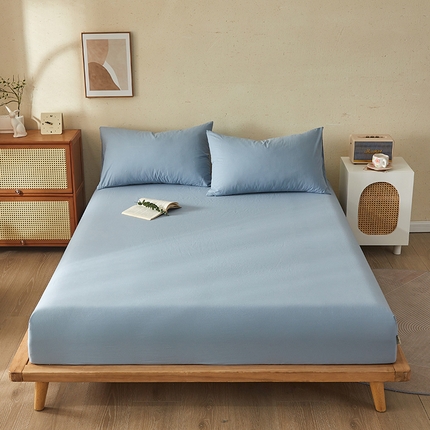 91家纺网 家纺一手货源 找家纺 （总）暖阳 2025新款A类无印风防水床笠 单床笠