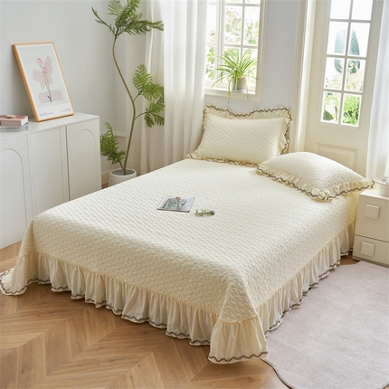 恒爱家纺 2024新款玉玲珑单床盖 象牙白