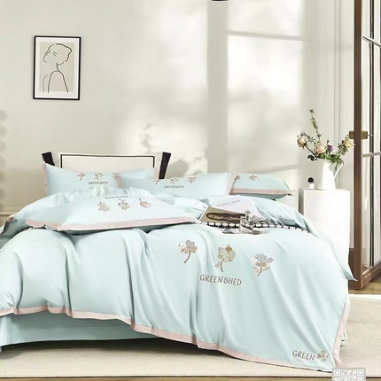 91家纺网 家纺一手货源 找家纺 （总）玖玖爱2024春夏新品100支天棉缎四件套