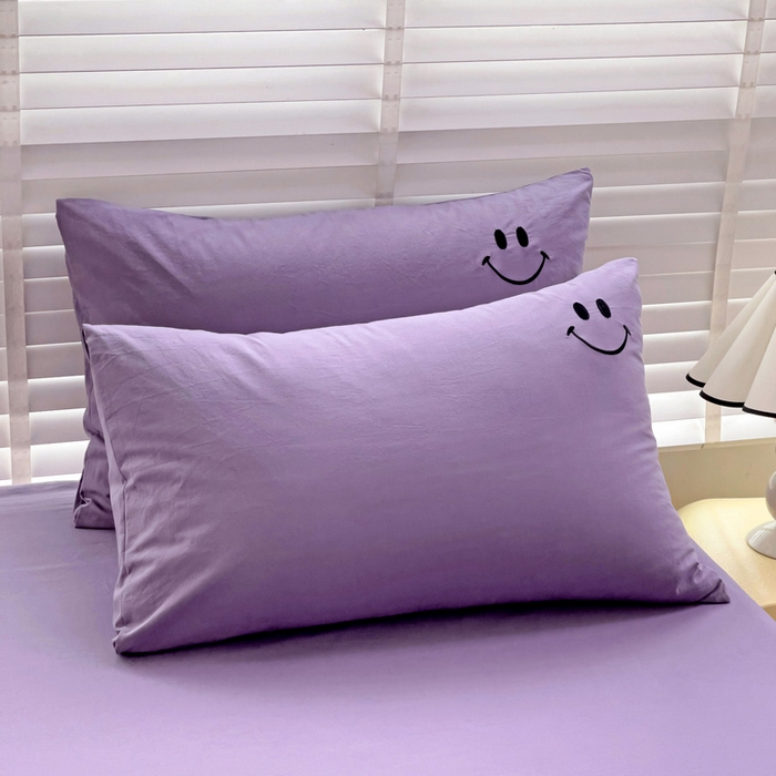 91家纺网 家纺一手货源 找家纺 梦家居 2024新款全棉水洗棉刺绣单床笠 2 葡萄紫