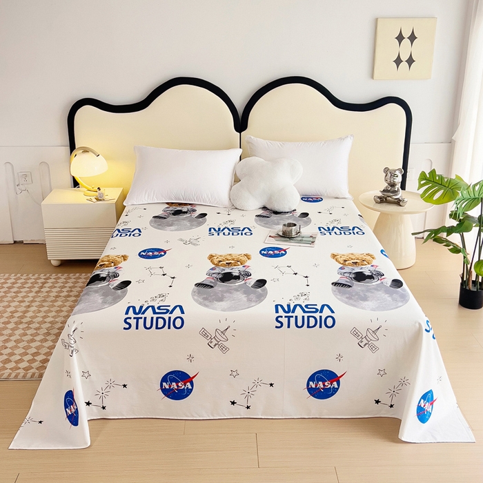 91家纺网 家纺一手货源 找家纺 情煊家纺 2024新款全棉斜纹直角床单系列-印花款 童趣