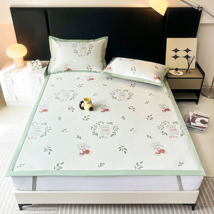 91家纺网 家纺一手货源 找家纺 （总）倾慕2024新款简约风牛奶丝凉席