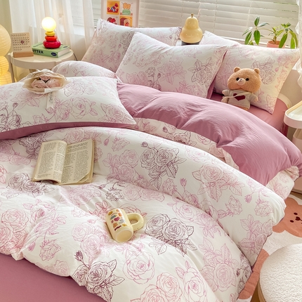 91家纺网 家纺一手货源 找家纺 （总）漫仙阁 2024新款印花普通款四件套