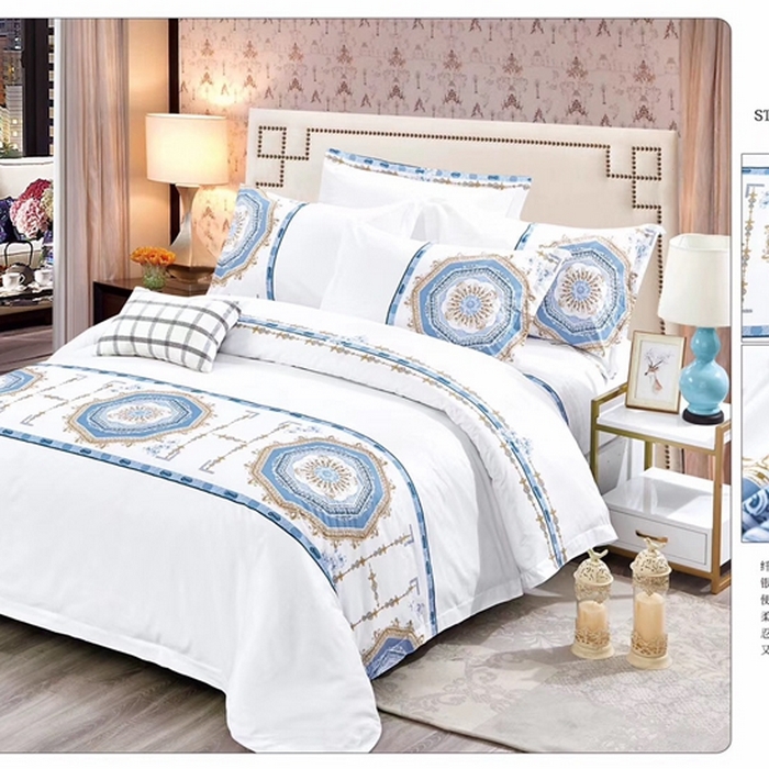 91家纺网 家纺一手货源 找家纺 （总）宜眠家纺 40支60支全棉贡缎印花四件套纯棉四件套酒店四件套