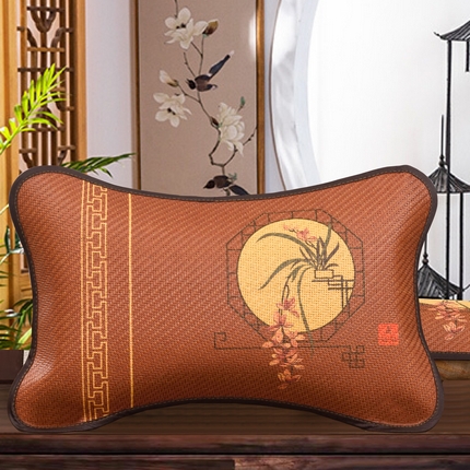 91家纺网 家纺一手货源 找家纺  2025新款凉感席夏季冰藤枕茶叶枕 江南藤枕