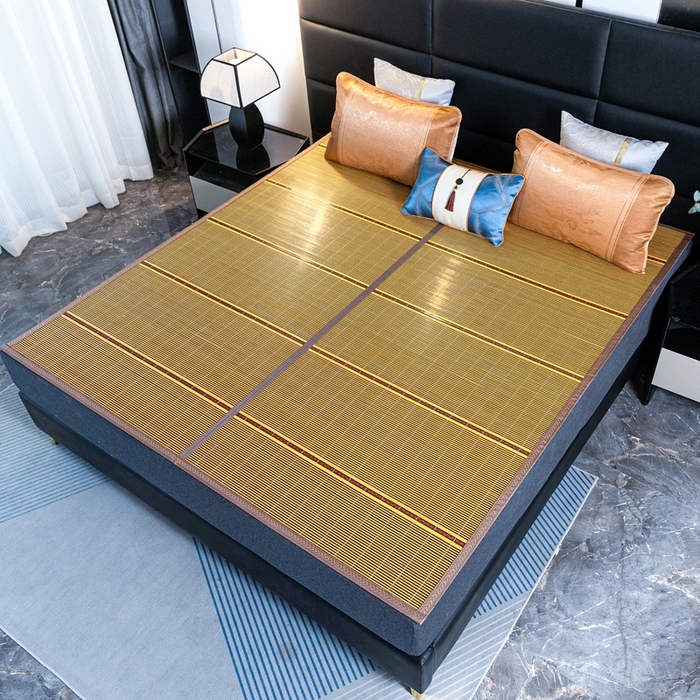 91家纺网 家纺一手货源 找家纺 丹兰 2025新品竹席冰藤凉席折叠双面藤席子夏季草席单人冰丝席 芊芊诗意