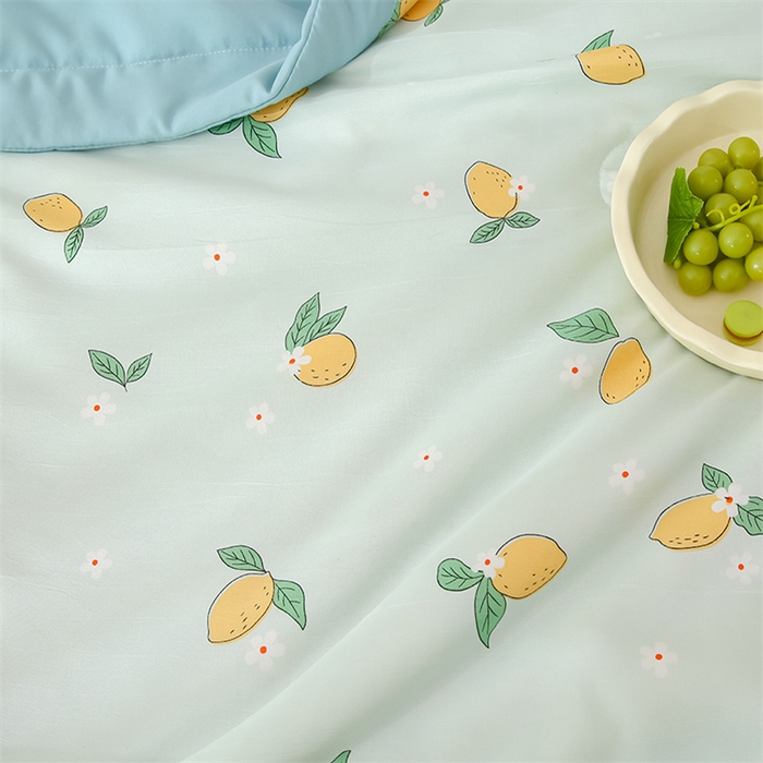 91家纺网 家纺一手货源 找家纺 爱宝被业 2025新款水洗棉麻双层纱夏凉被 浪漫果实