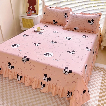 91家纺网 家纺一手货源 找家纺 （总）情煊家纺 2024新款全棉床单单品纯色床单斜纹花边床单系列-印花款