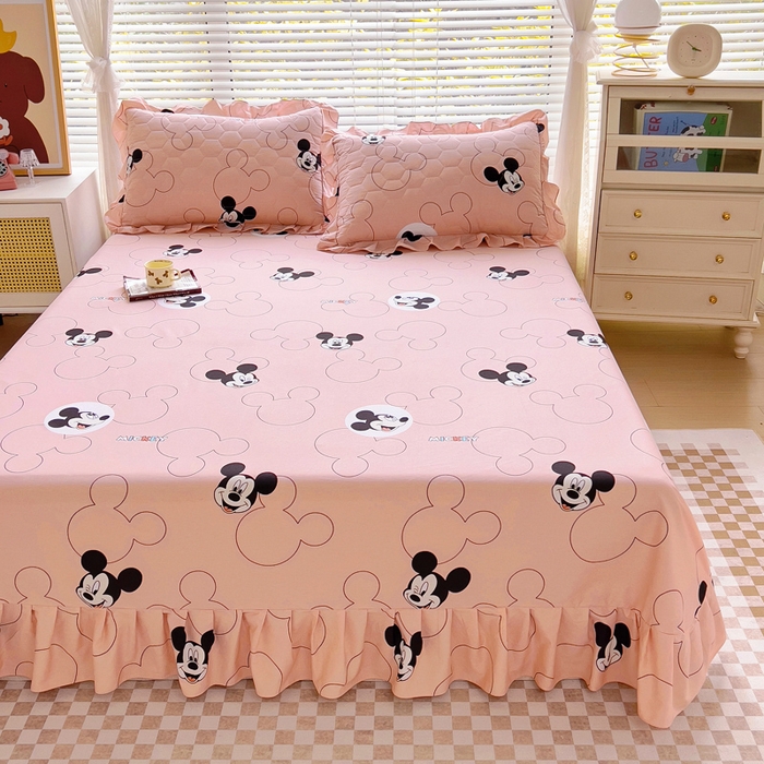 91家纺网 家纺一手货源 找家纺 （总）情煊家纺 2024新款全棉床单单品纯色床单斜纹花边床单系列-印花款