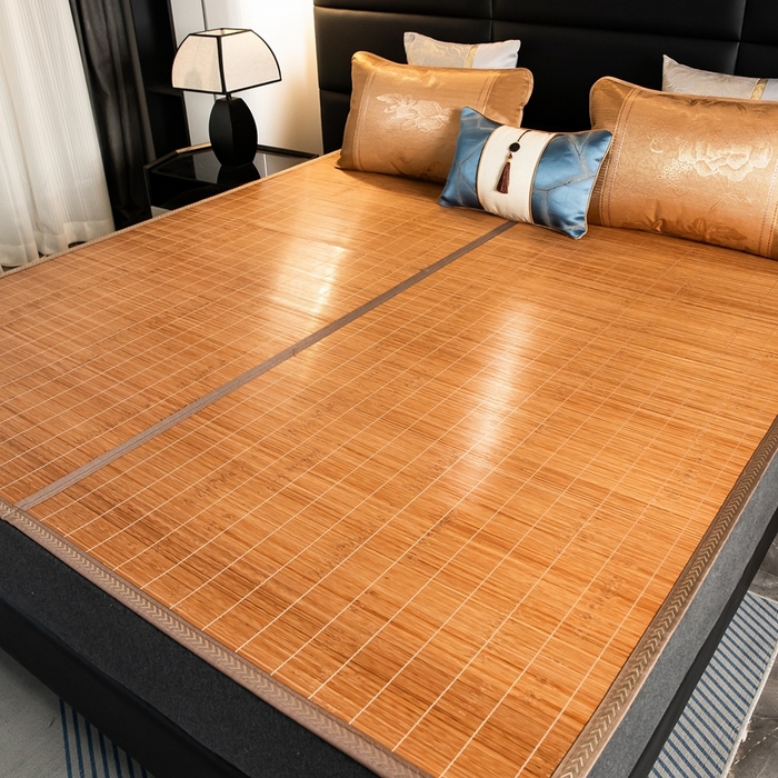 91家纺网 家纺一手货源 找家纺 丹兰 2025新品竹席冰藤凉席折叠双面藤席子夏季草席单人冰丝席 水墨年华