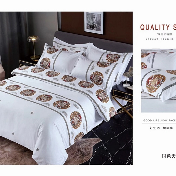 91家纺网 家纺一手货源 找家纺 （总）宜眠家纺 40支60支全棉贡缎印花四件套纯棉四件套酒店四件套