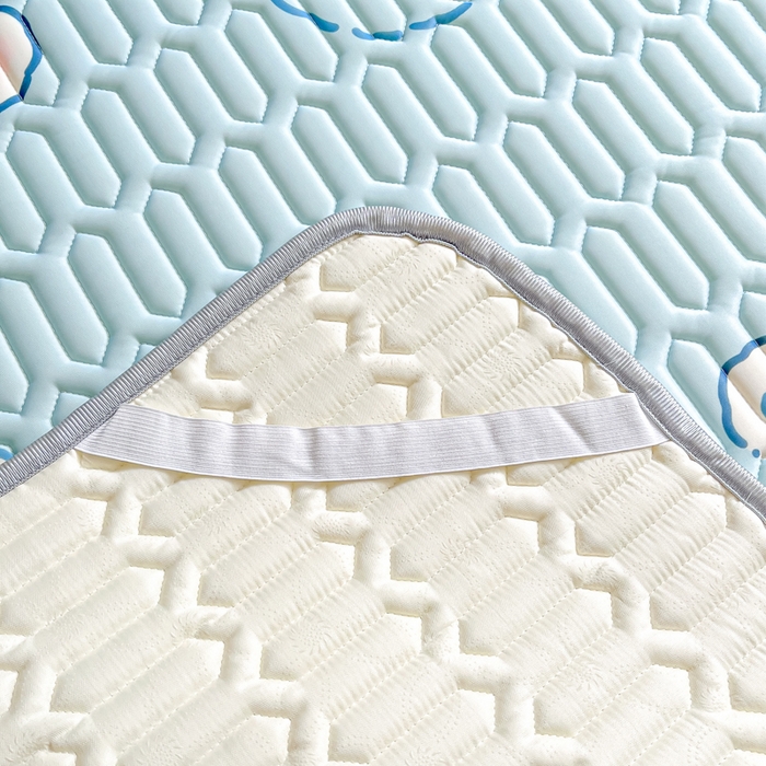 91家纺网 家纺一手货源 找家纺 沐慕 2024新款小清新印花乳胶凉席 云朵小熊