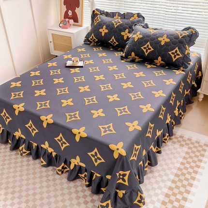 91家纺网 家纺一手货源 找家纺 （总）情煊家纺 2024新款全棉床单单品纯色床单斜纹花边床单系列-印花款