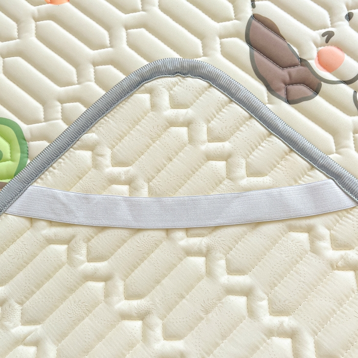 91家纺网 家纺一手货源 找家纺 沐慕 2024新款小清新印花乳胶凉席 甜橙萌宠