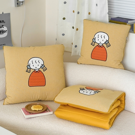 91家纺网 家纺一手货源 找家纺 （总）多米家居 2024新款卡通多功能抱枕被Amy小窝抱枕被