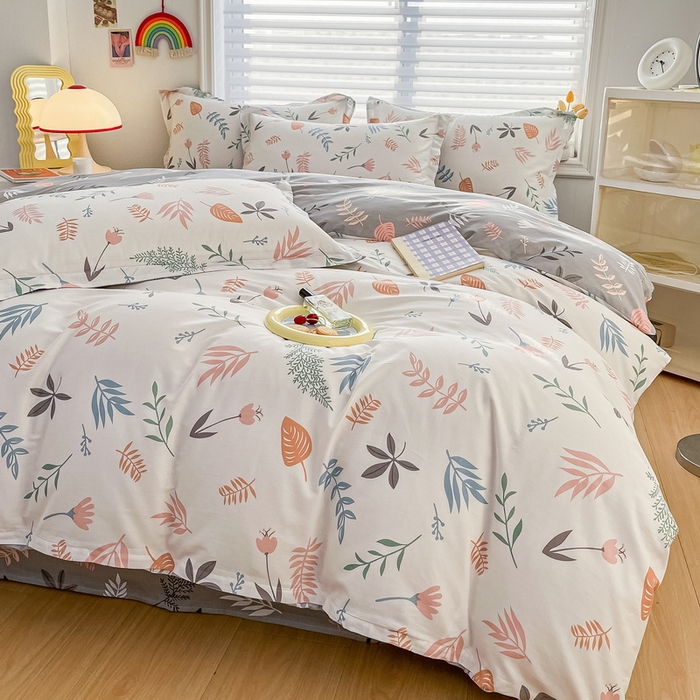 91家纺网 家纺一手货源 找家纺 慕晨 2024新款13372全棉印花四件套 春意