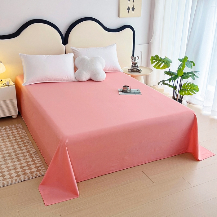 91家纺网 家纺一手货源 找家纺 （总）情煊家纺 2024新款全棉斜纹直角床单系列-纯色款