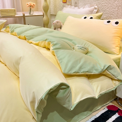 91家纺网 家纺一手货源 找家纺 （总）艾米家居 2025新款水洗真丝大眼睛系列四件套