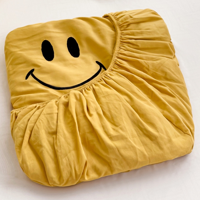 91家纺网 家纺一手货源 找家纺 梦家居 2024新款全棉水洗棉刺绣单床笠 7 秋黄