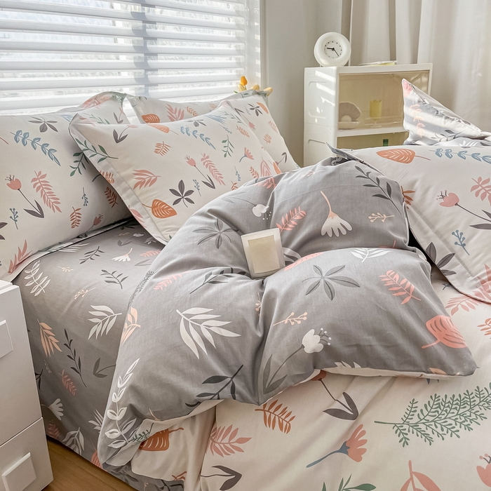 91家纺网 家纺一手货源 找家纺 慕晨 2024新款13372全棉印花四件套 春意