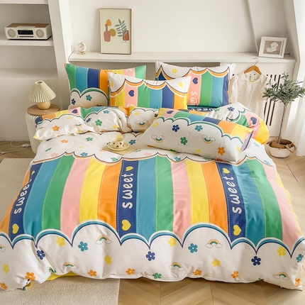 91家纺网 家纺一手货源 找家纺 （总）金泰莱 2025新款全棉四件套纯棉四件套斜纹印花四件套