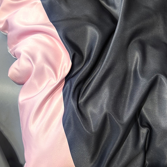 91家纺网 家纺一手货源 找家纺 摩卡家纺 2024新品水洗真丝轻奢系列黑粉香