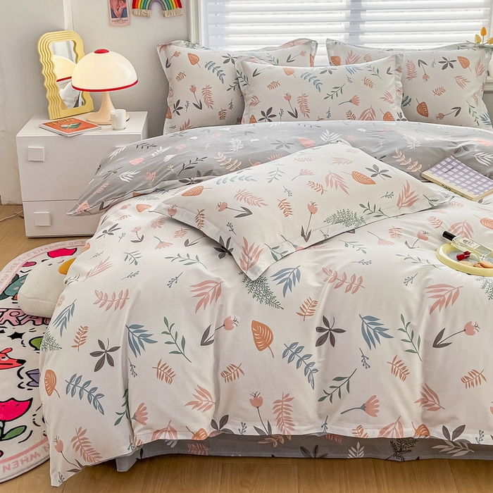 91家纺网 家纺一手货源 找家纺 慕晨 2024新款13372全棉印花四件套 春意