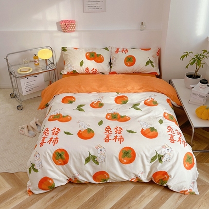 91家纺网 家纺一手货源 找家纺 （总）梵克保罗 2024新款13372全棉小清新四件套