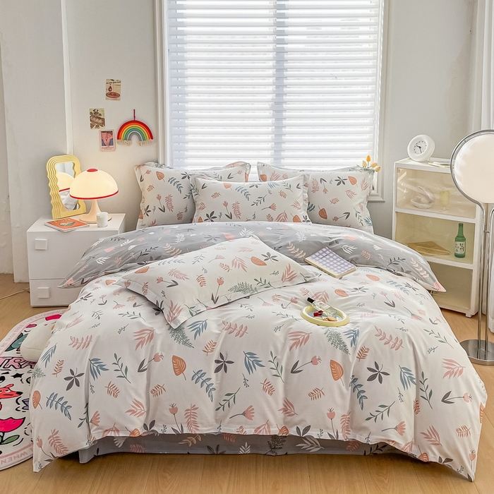 91家纺网 家纺一手货源 找家纺 慕晨 2024新款13372全棉印花四件套 春意