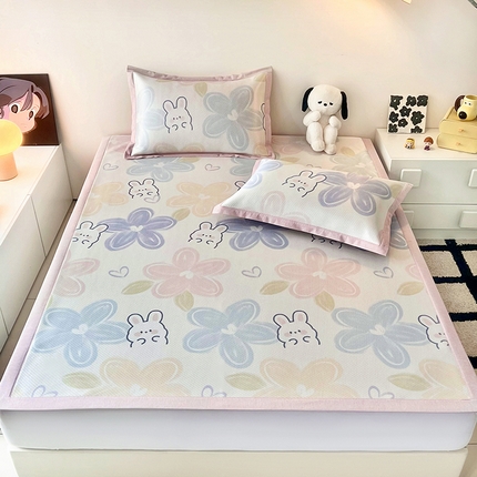 倾慕2024新款满天星提花凉席 缤纷兔