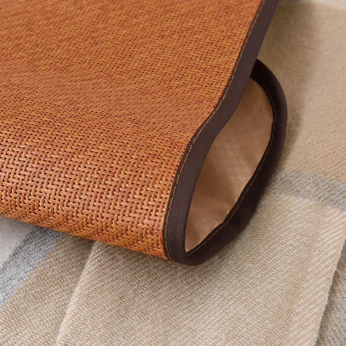 91家纺网 家纺一手货源 找家纺 丹兰 2025新款夏季凉席枕套成人藤枕芯套单人冰丝枕头套夏天凉爽竹席枕套 红藤枕套