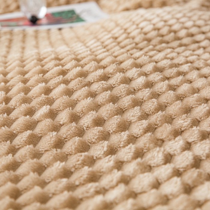 91家纺网 家纺一手货源 找家纺 卡琪曼 2025新款高克重金龟绒牛奶绒毛毯毯子 驼色