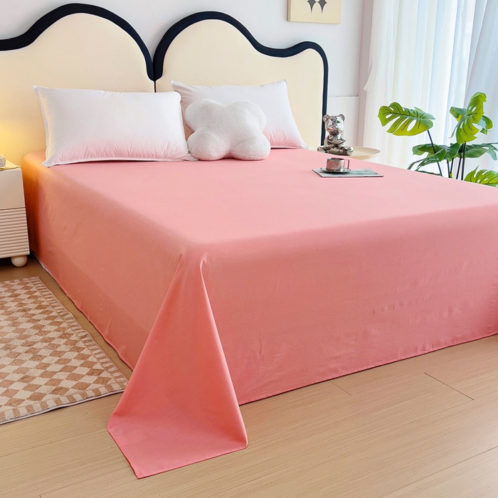 91家纺网 家纺一手货源 找家纺 （总）情煊家纺 2024新款全棉斜纹直角床单系列-纯色款