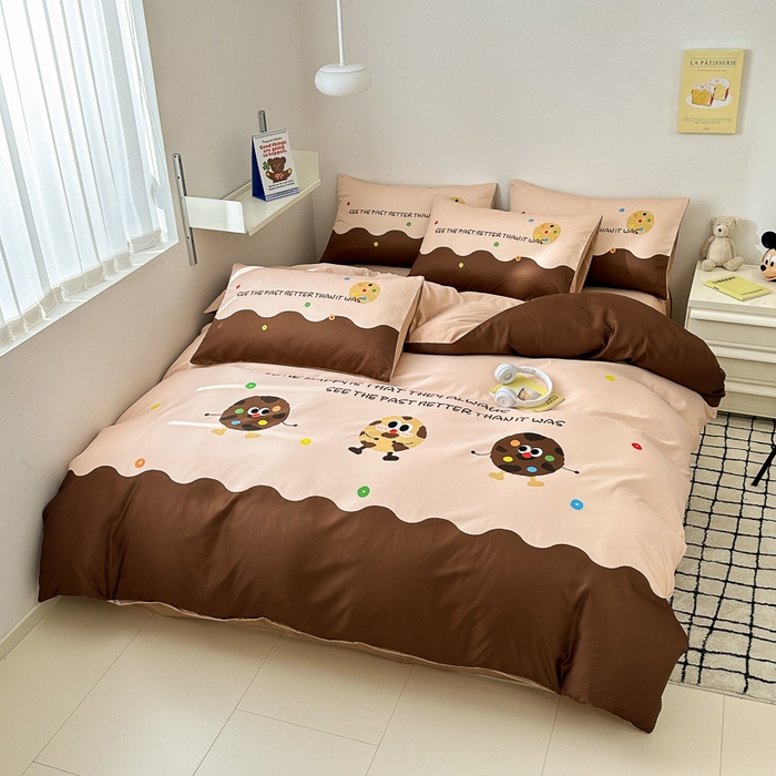 91家纺网 家纺一手货源 找家纺 摩卡家纺 2024新品春夏新品冰丝套件趣多多