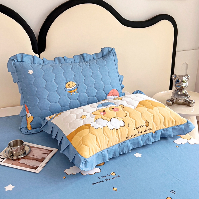 91家纺网 家纺一手货源 找家纺 情煊家纺 2024新款全棉斜纹直角床单系列-印花款 甜星