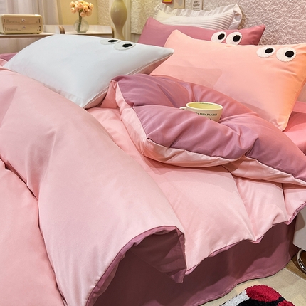 91家纺网 家纺一手货源 找家纺 （总）艾米家居 2025新款水洗真丝大眼睛系列四件套