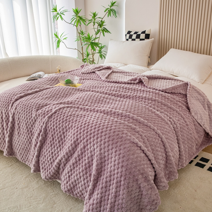 91家纺网 家纺一手货源 找家纺 卡琪曼 2025新款高克重金龟绒牛奶绒毛毯毯子 豆沙