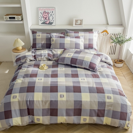 91家纺网 家纺一手货源 找家纺 金泰莱 2025新款全棉四件套纯棉四件套斜纹印花四件套 时尚格调