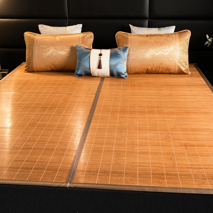 91家纺网 家纺一手货源 找家纺 丹兰 2025新品竹席冰藤凉席折叠双面藤席子夏季草席单人冰丝席 水墨年华